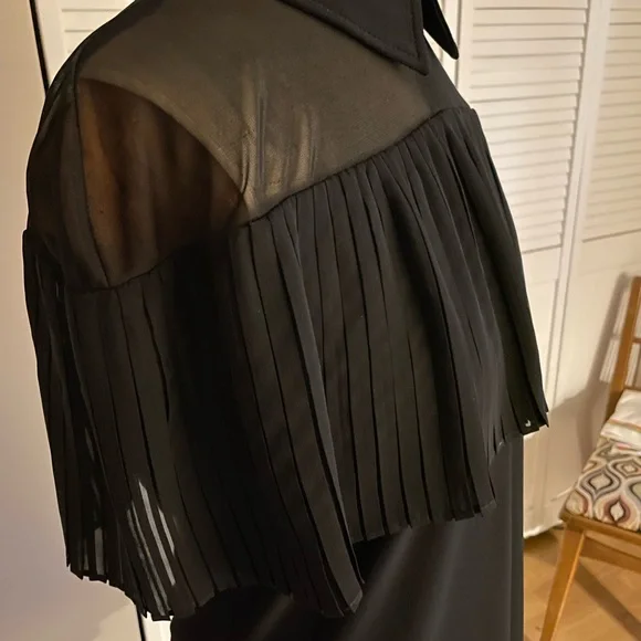 MSK size medium dress with sheer pleated overlay NWT - Picture 3 of 7